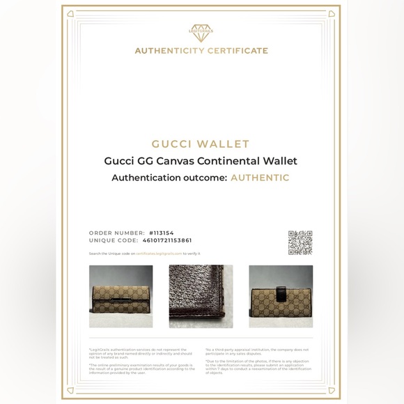 Authenticated Gucci GG Canvas Continental Wallet - Picture 11 of 11